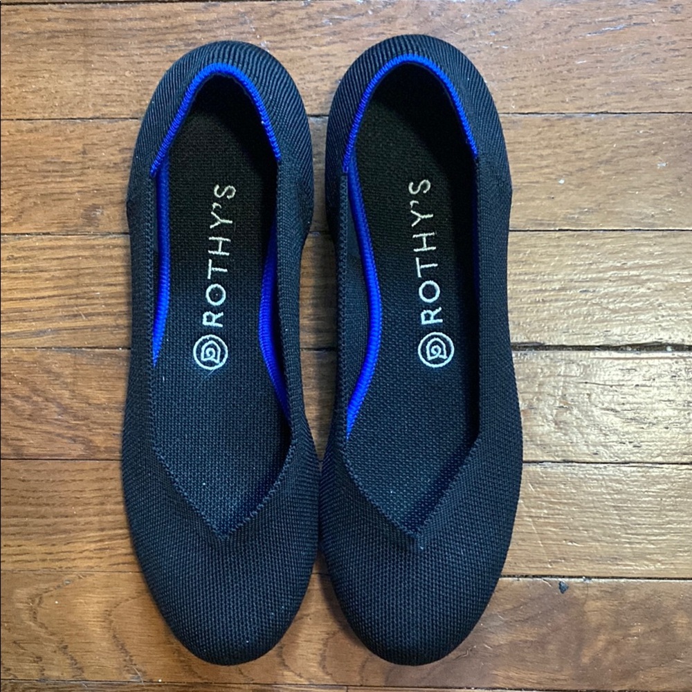 Rothy's Black and Blue Flats